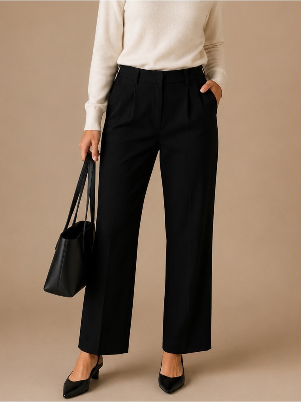 Max Studio Black Ankle Dress Pants Career Office Business Casual Size 12